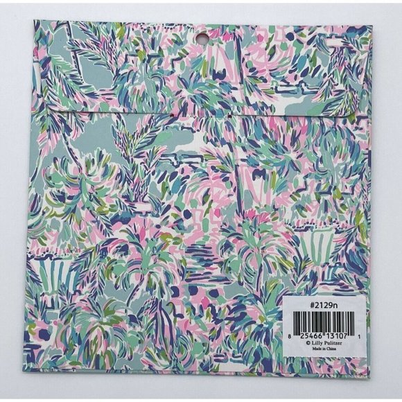 New In Box Lilly Pulitzer Letter "N" Monogram Sticker Pattern Cabana Cocktail - Picture 3 of 3